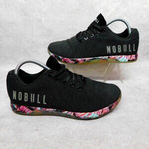 Nobull Black Impact Daisy Floral Trainer Sneakers Shoes Men 8 Womens US 9.5